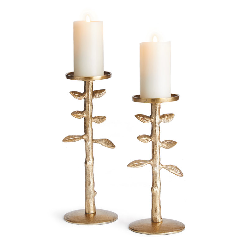 Ensemble de chandelles de table en aluminium 2 pièces Tindra