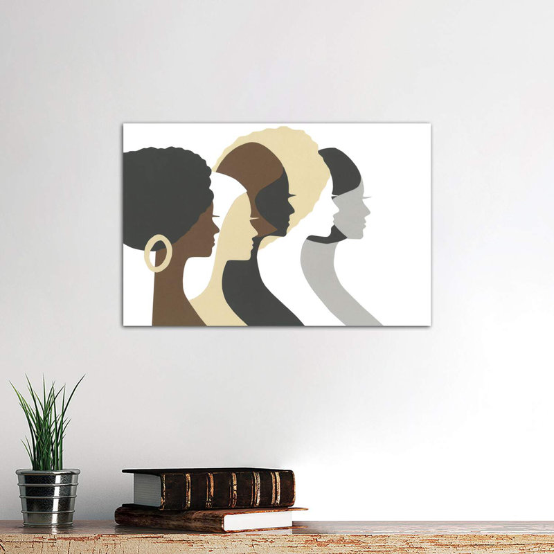 Multicultural Women Profile - Wrapped Canvas Print, 66.04 cm H x 45.72 cm W x 1.91 cm D