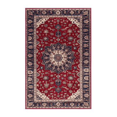 Machine Washable Persian Red Area Rug