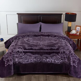 NC Queen Fleece Plush Bed Blanket,2 Ply Heavy Warm Mink Blanket for Winter  79x91,7.5lbs 