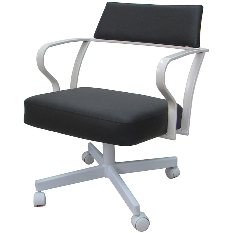Chaise pivotante en métal Itzuri, Gris, Blanc