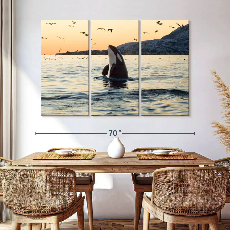 Spyhopping Orca Whale, 42" H x 65" W