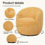 Fauteuil pivotant Galleria 360 Teddy Sherpa, jaune