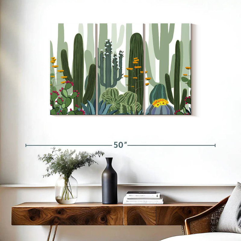 Harnek Desert Cactus Pattern, 24" H x 38" W