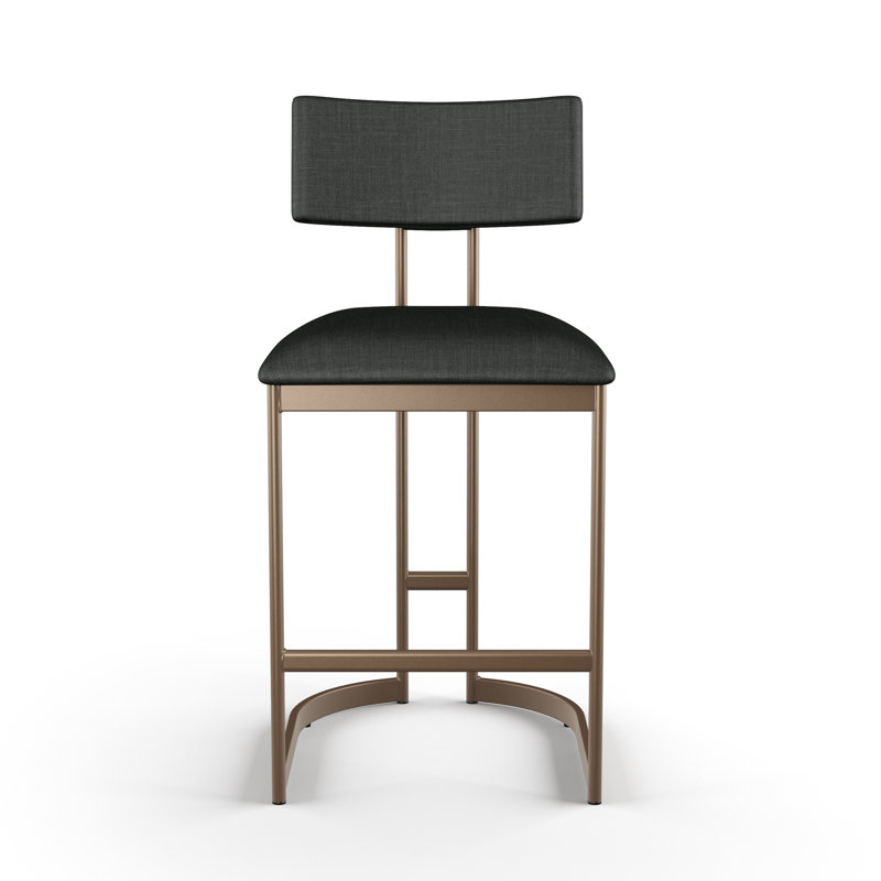Tabouret de bar et de comptoir Lucio, Noir, Bronze, Tabouret de bar (siège d'une hauteur de 30,75 po)