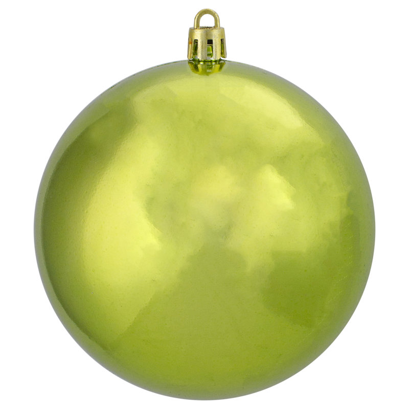 Boule de Noël brillante incassable, Vert kiwi