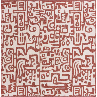 Tapis rouge rouille Aucun