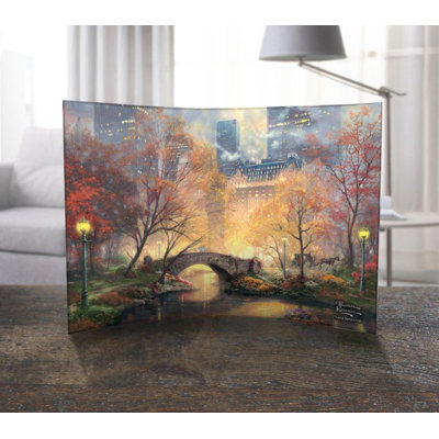 Thomas Kinkade Studios (Central Park in the Fall) 10" x 7" Curved Acrylic Print
