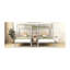 Lit superposé simple au-dessus de simple et simple en métal, lit superposé triple avec tablettes de rangement, escalier, argent