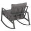 Chaise berçante en métal avec coussins Bia-908524107