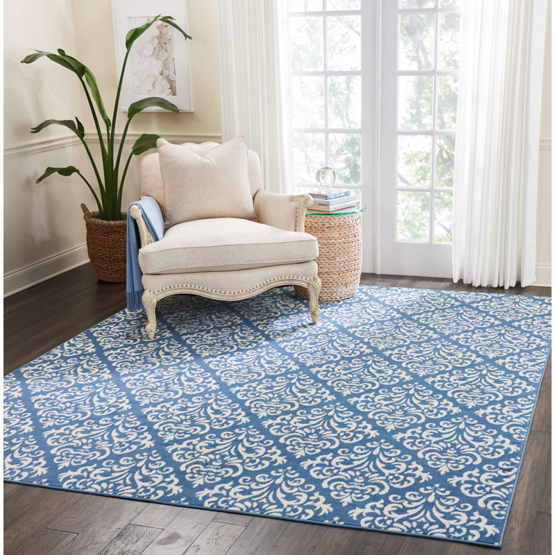 Damask Area Rug, Rectangle 160 x 221cm