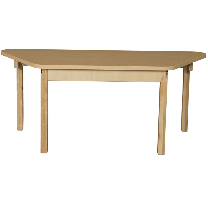 Adjustable Trapezoid 3 Students Activity Table, 16" H x 60" L x 30" W, Yes