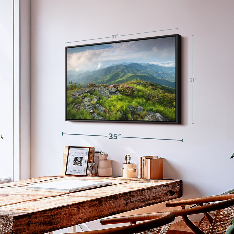 Nature "Art mural majestueux Blue Ridge Mountains", H 21 po x l 31 po