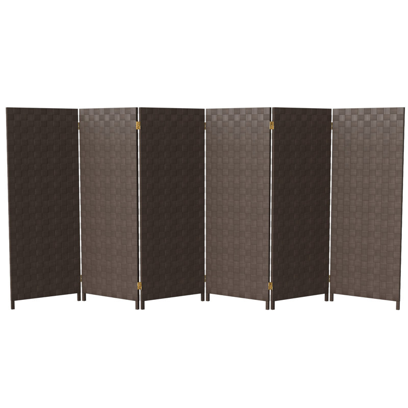 Paravent de jardin extérieur pliant, 6, Brun foncé, H 47 po