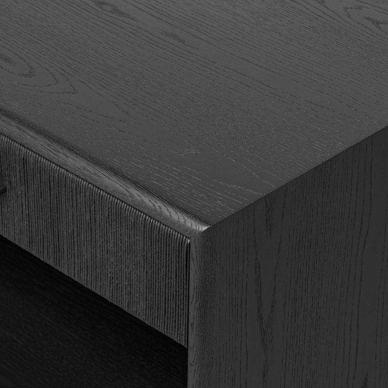 Rosenell Open Nightstand, Black