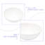 Lavabo vasque de salle de bain en céramique 13 po x 13 po blanc