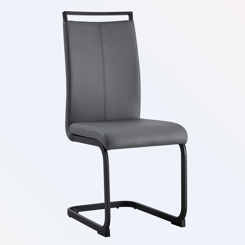Mangano Dining Chair, Dark Gray, Black