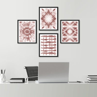 " Pastel Geometric Pattern Variety " 4 - Pieces