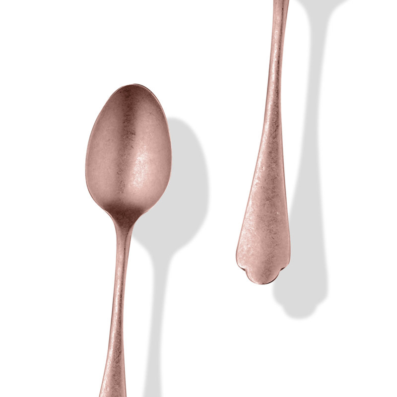 Ensemble de service (fourchette et cuillère) MEPRA Dolce Vita, Bronze étain