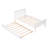 Twin Bed With Trundle, Platform Bed Frame With Headboard And Footboard, For Bedroom Small Living Space,No Box Spring Needed,White-1483562586