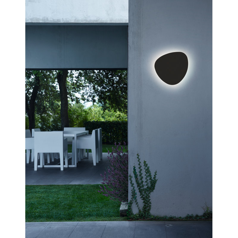 Tria A/05 Outdoor LED Dimmable Wall Light, Graphite Brown