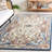 Cliatt Tufted Wool/Cotton Performance Floral Rug in Blue/Ivory-1988885200