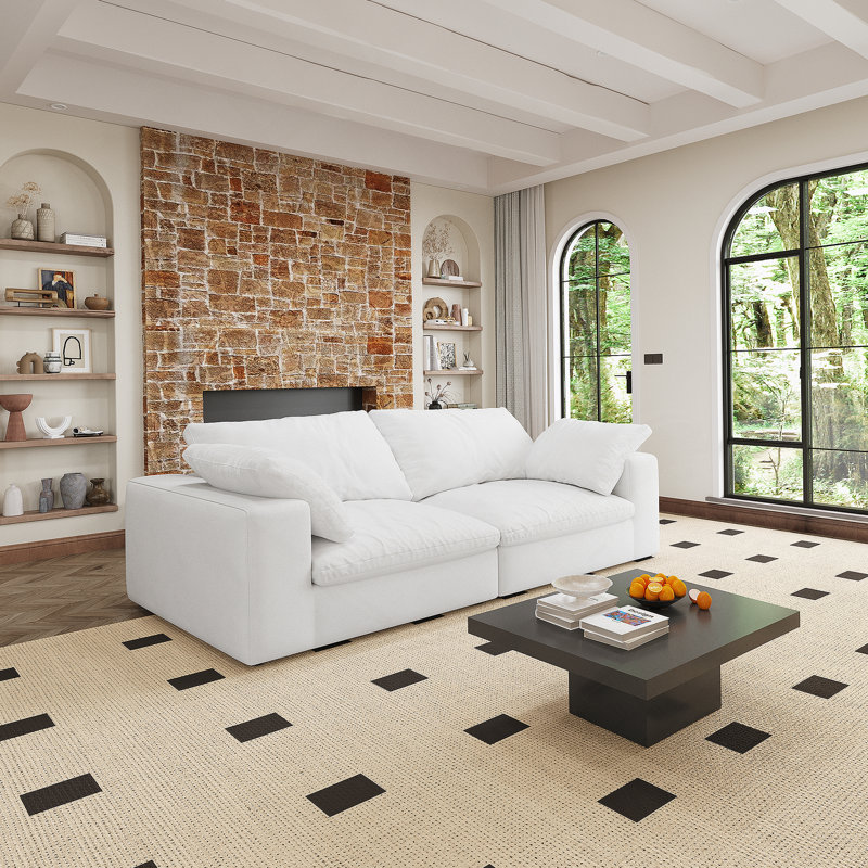 Canapé modulaire luxueux pour le salon, rehaussant le confort et le style, H 34,6 po x l 80 po x P 40 po, 2