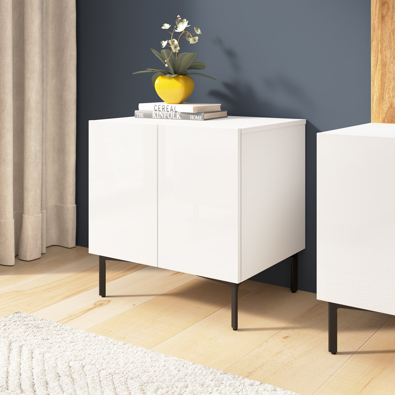 Armoire de rangement modulaire 24W avec portes, Blanc ultrabrillant / blanc