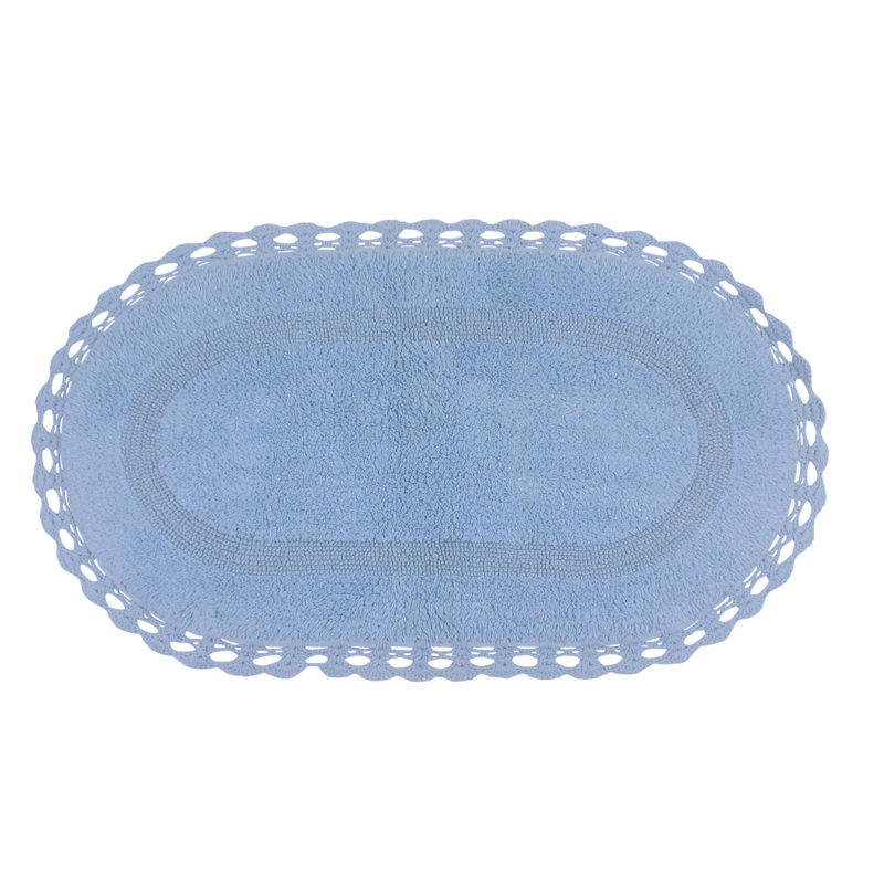Tapis de bain doux, l 21 po x L 34 po, bleu
