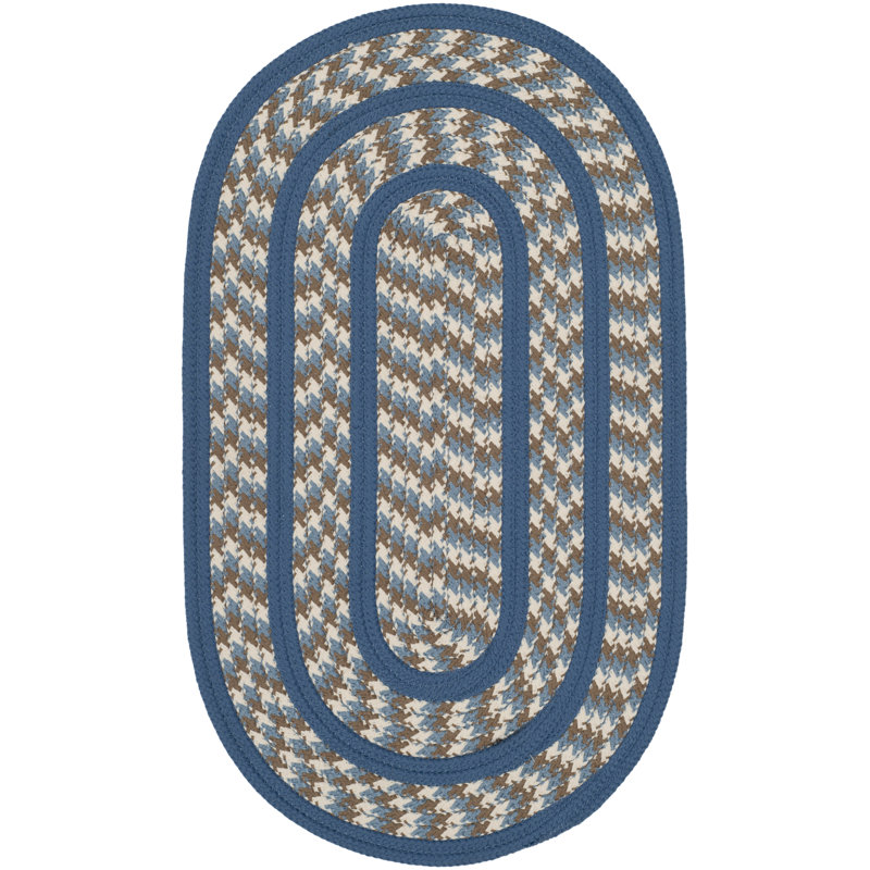 Tapis performance géométrique tissé à la main Georgina, Ovale 2 pi 6 po x 4 pi