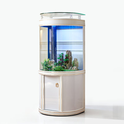 Enjoyment Semi-Circular Aquarium Tank with Top Bar