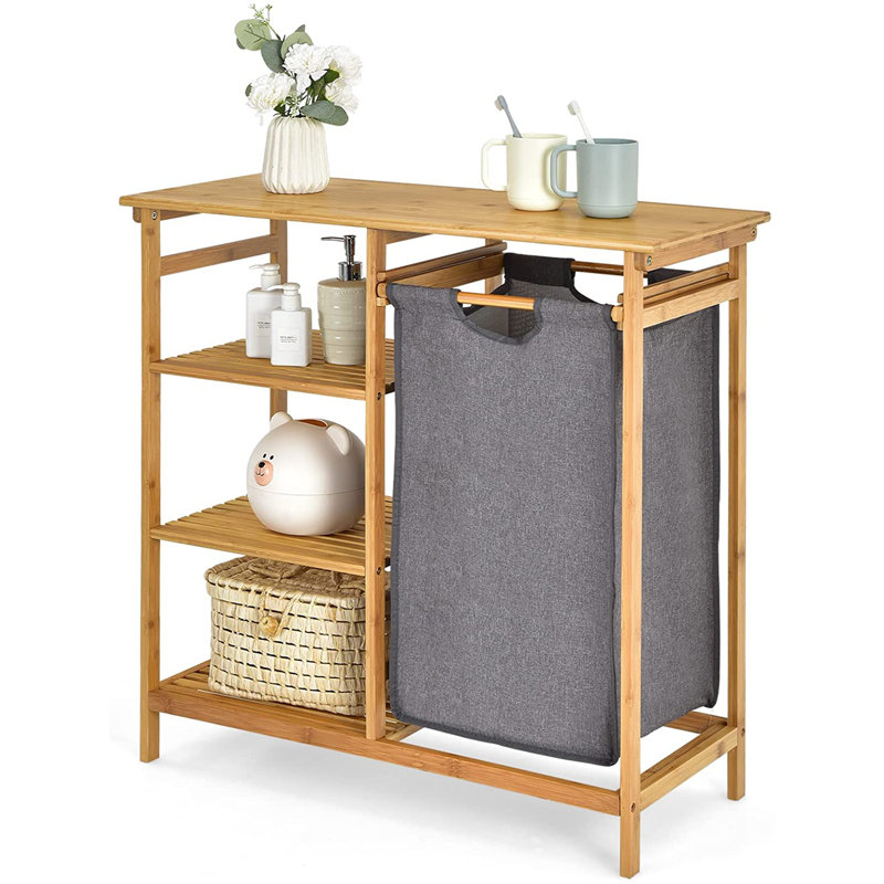 Troxler Solid Wood Freestanding Bathroom Shelves