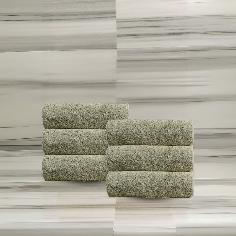 Hammam Piped Washcloths, Green