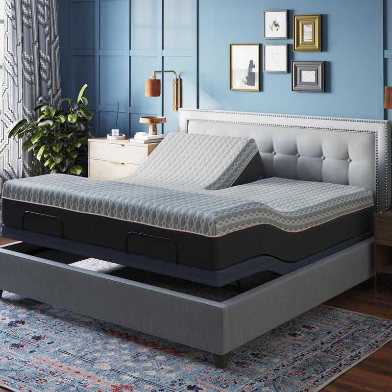 Couche de confort à mémoire de forme Lux Hybrid et système de ressorts de soutien, 12", Grand lit