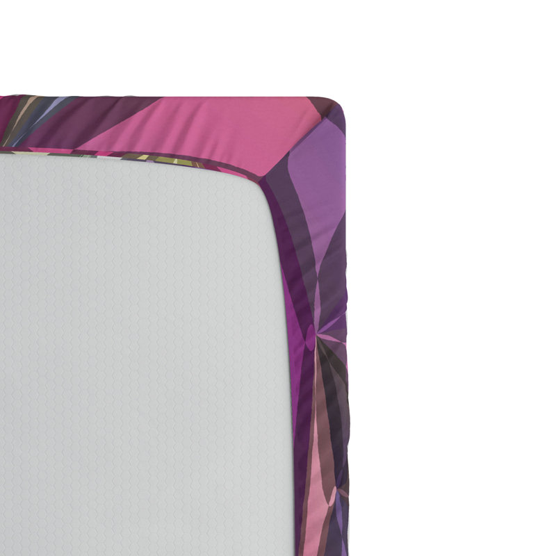 Microfiber Geometric Fitted Sheet, Full Fitted Sheet