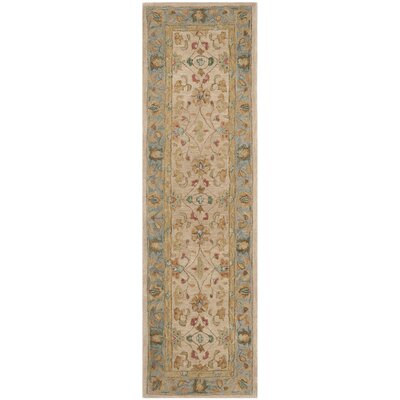 Charlton Home® Tingley Handmade Wool Blue/Beige Rug & Reviews | Wayfair