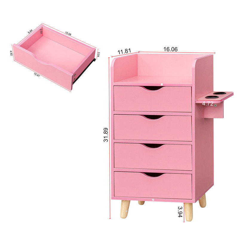 Olimar Bathroom Cabinet, Pink
