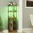 65" Corner Bar Cabinet with Power Outlet and LED Strip-462600247