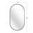 20x28 Inch Black Framed Oval Bathroom Mirror