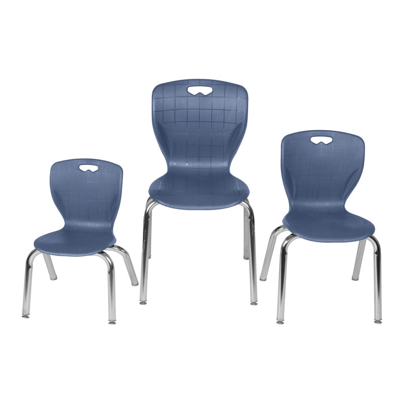 Chaise de classe Andy, Bleu, 12 po