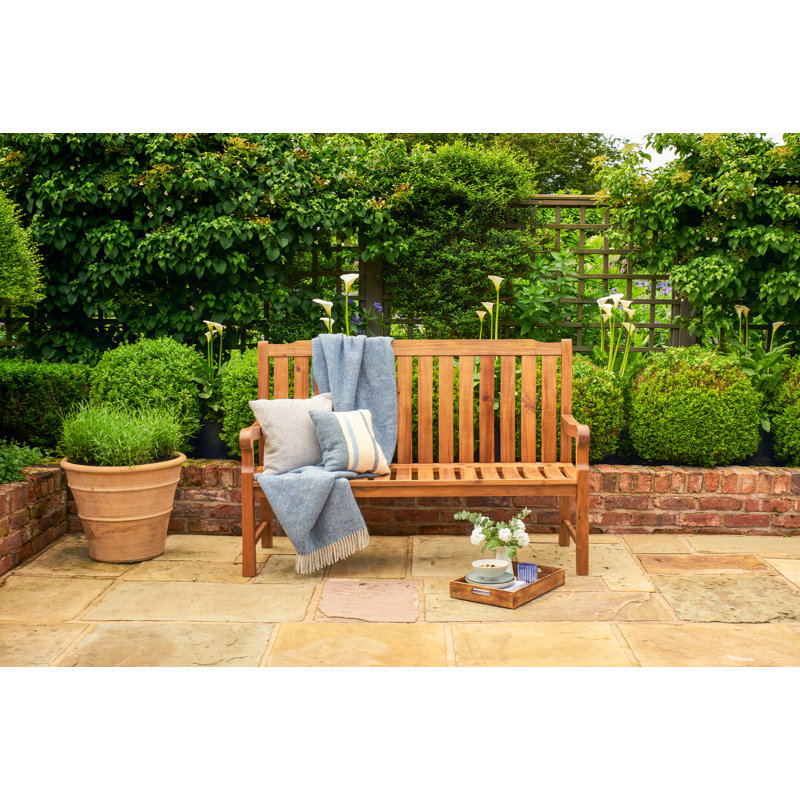 Kiantone - Beeley Acacia Teak Look Bench, 102cm H x 150cm W x 64cm D