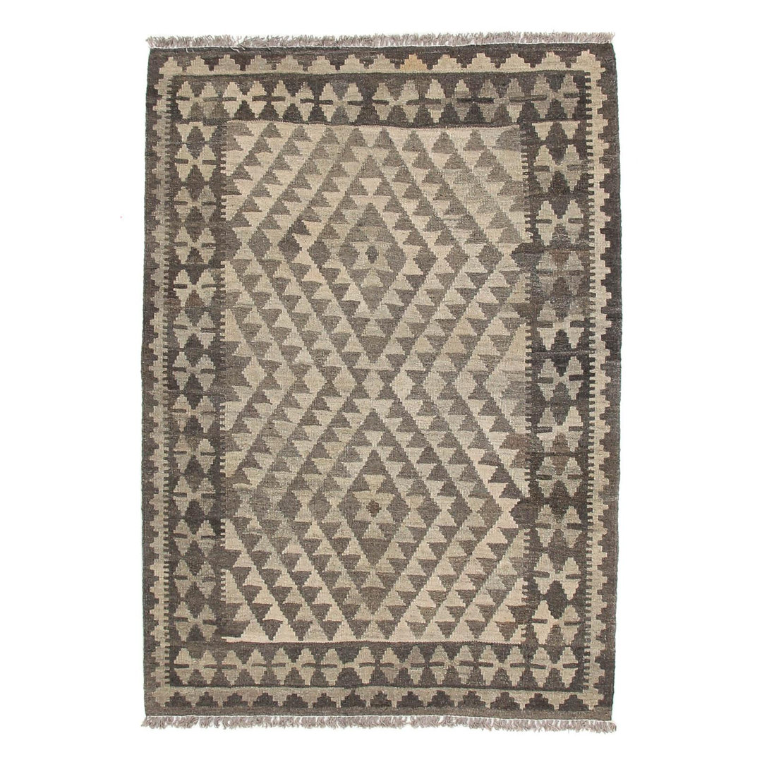 One-of-a-Kind Eyvetta Hand-Knotted 100cm x 150cm Wool Area Rug in Brown/Beige