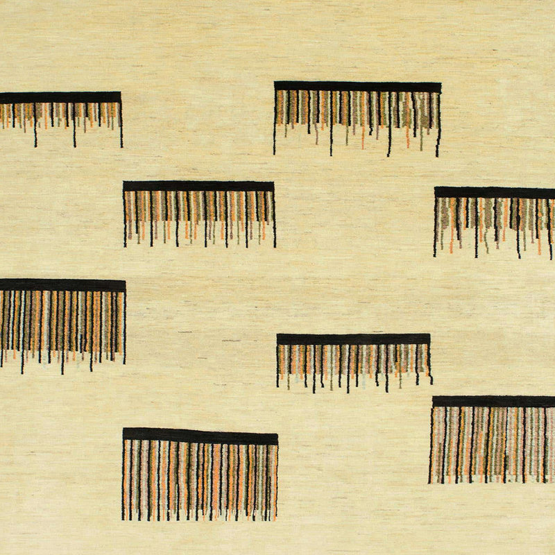 Tapis abstrait moderne 1528, Carré 5 pi