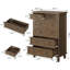 Commode 6 tiroirs Vintage pour chambre à coucher, commode haute en bois avec pieds fuselés, commodes et commodes-1942324832