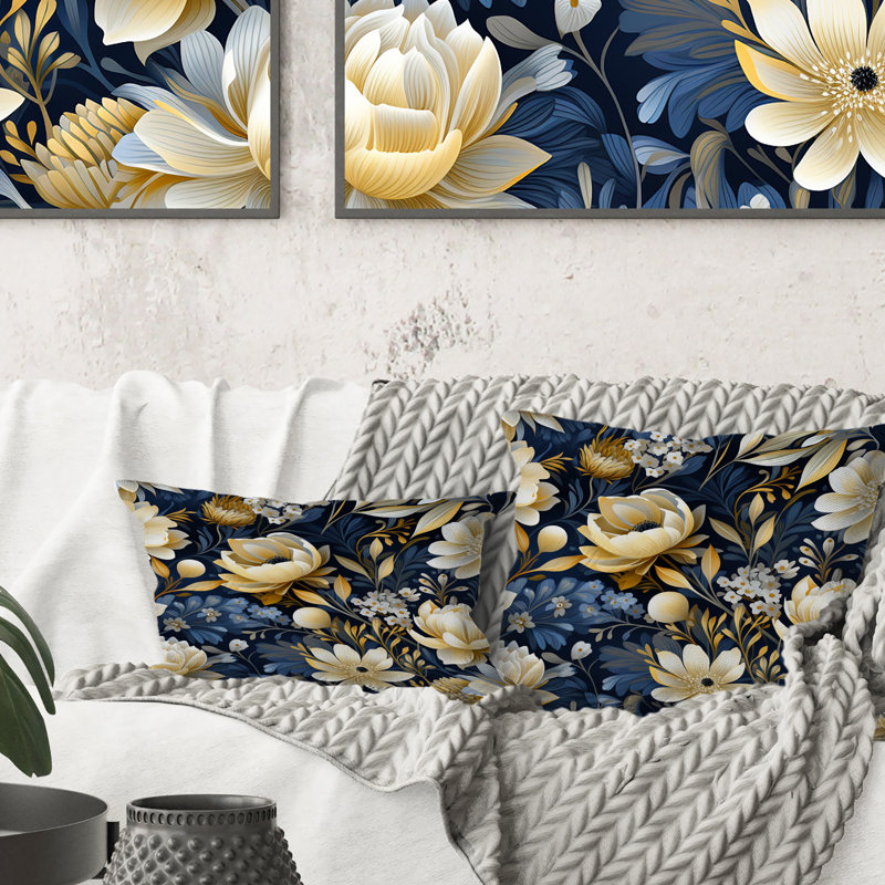 Coussin Blue Oasis, H 18 po x l 18 po
