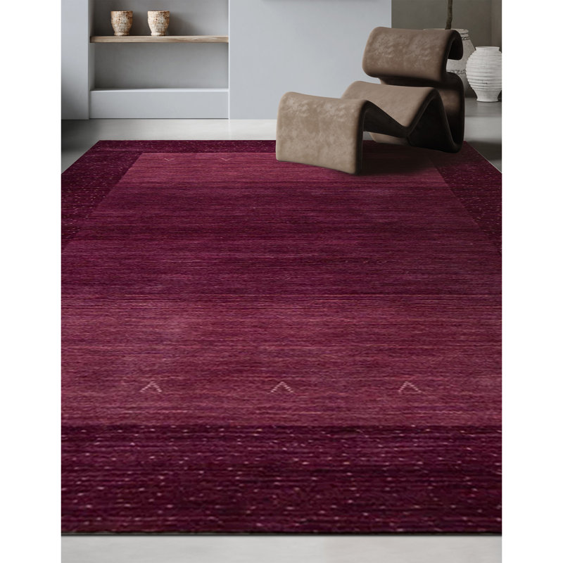 Hand-Knotted High-Quality Plum Area Rug