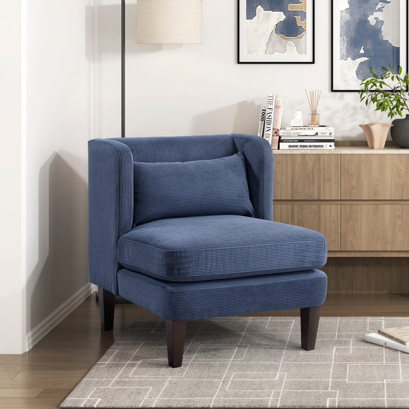 Chaise d'appoint moderne beige, Bleu