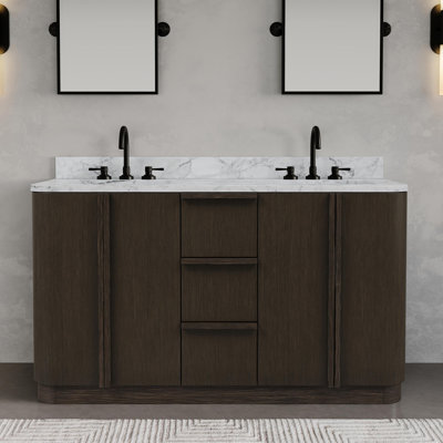 Ensemble de meuble-lavabo à double cuve 60 po Water création Oxford