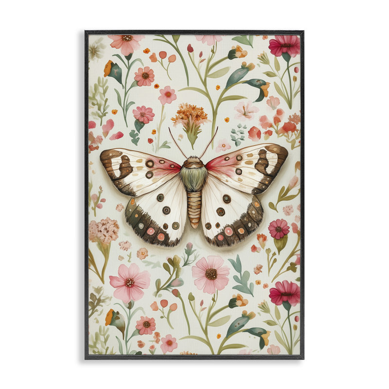 «Botanical Butterfly on Florals», estampe numérique, design par The Dutch Lady, H 24 po x l 16 po