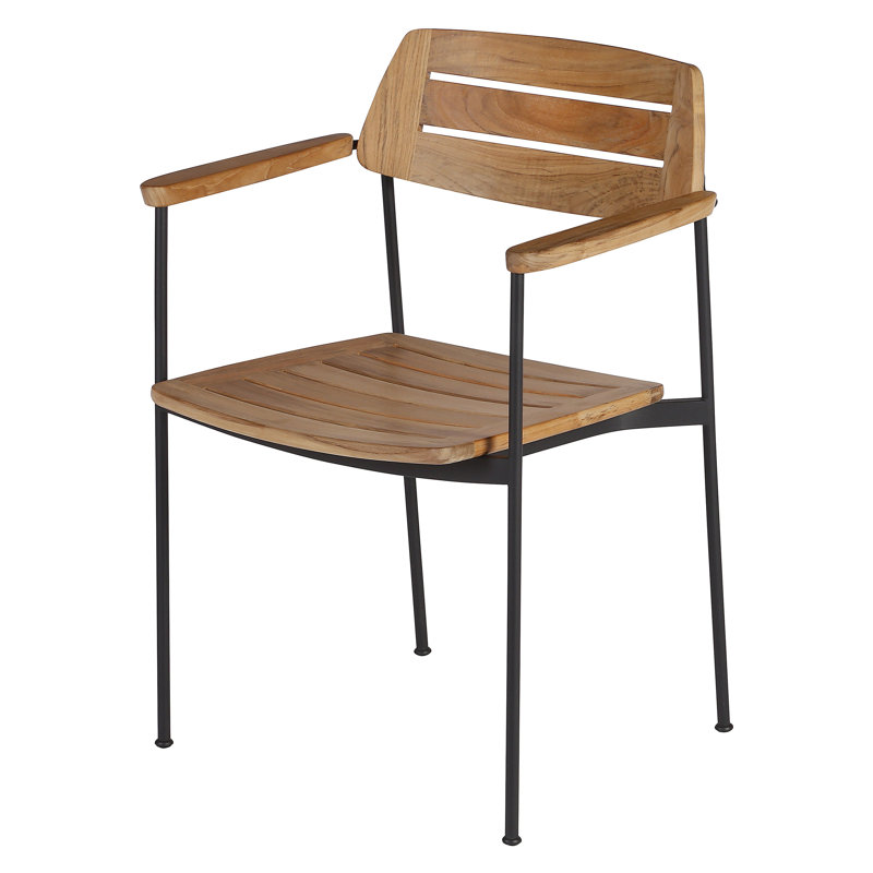 Layout Outdoor Dining Armchair, Forge Gray